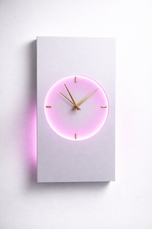 RGB Wall Clock Panel – Modern Minimalist LED Clock for Premium Room Setup