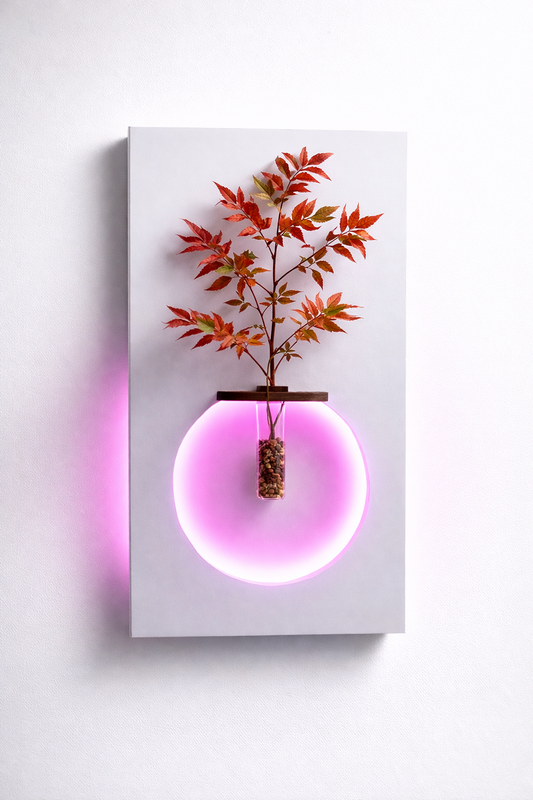 Modern Wall hanging Plant Decoration with Ambient Light